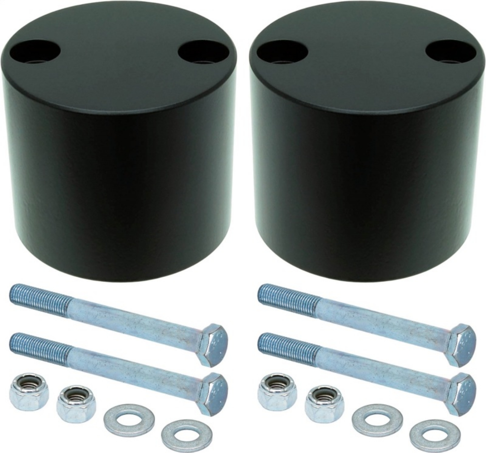 Picture of RockJock JK Bump Stop Kit Rear w- Billet Aluminum Spacers Urethane RockJock Bump Stops Hardware