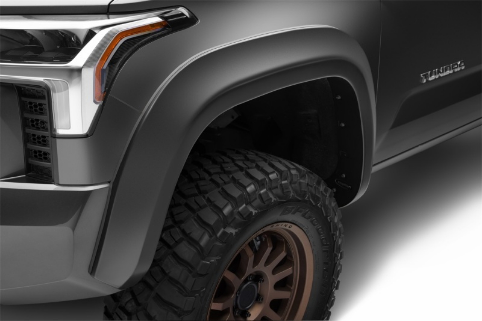 Picture of Bushwacker 22-23 Toyota Tundra Extend-A-Fender Style Flares 2pc Front- Black