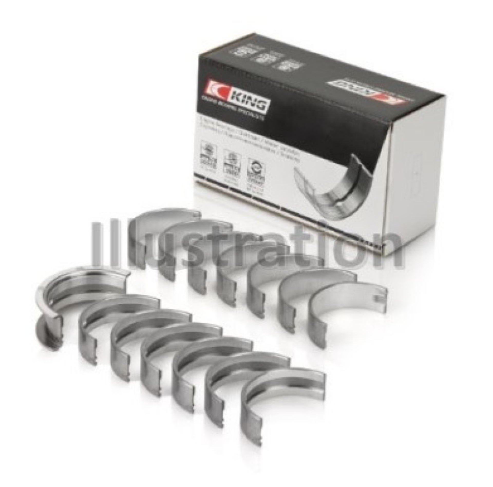 Picture of King Engine Bearings AMC - JEEP 242CI 4-0L POWER-TEC Size 0-40 Oversized Main Bearing Set