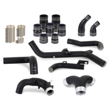 Picture of Mishimoto 2021+ Ford Bronco 2-7L High-Mount Intercooler Pipe Upgrade Kit - Wrinkle Black