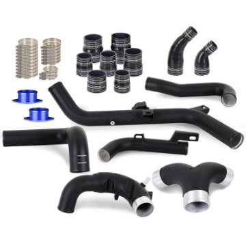 Picture of Mishimoto 2021+ Ford Bronco 2-7L High-Mount Intercooler Pipe Upgrade Kit - Wrinkle Black