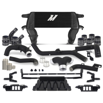 Picture of Mishimoto 21+ Ford Bronco 2-7L High Mount INT Kit BK Pipes BK Core