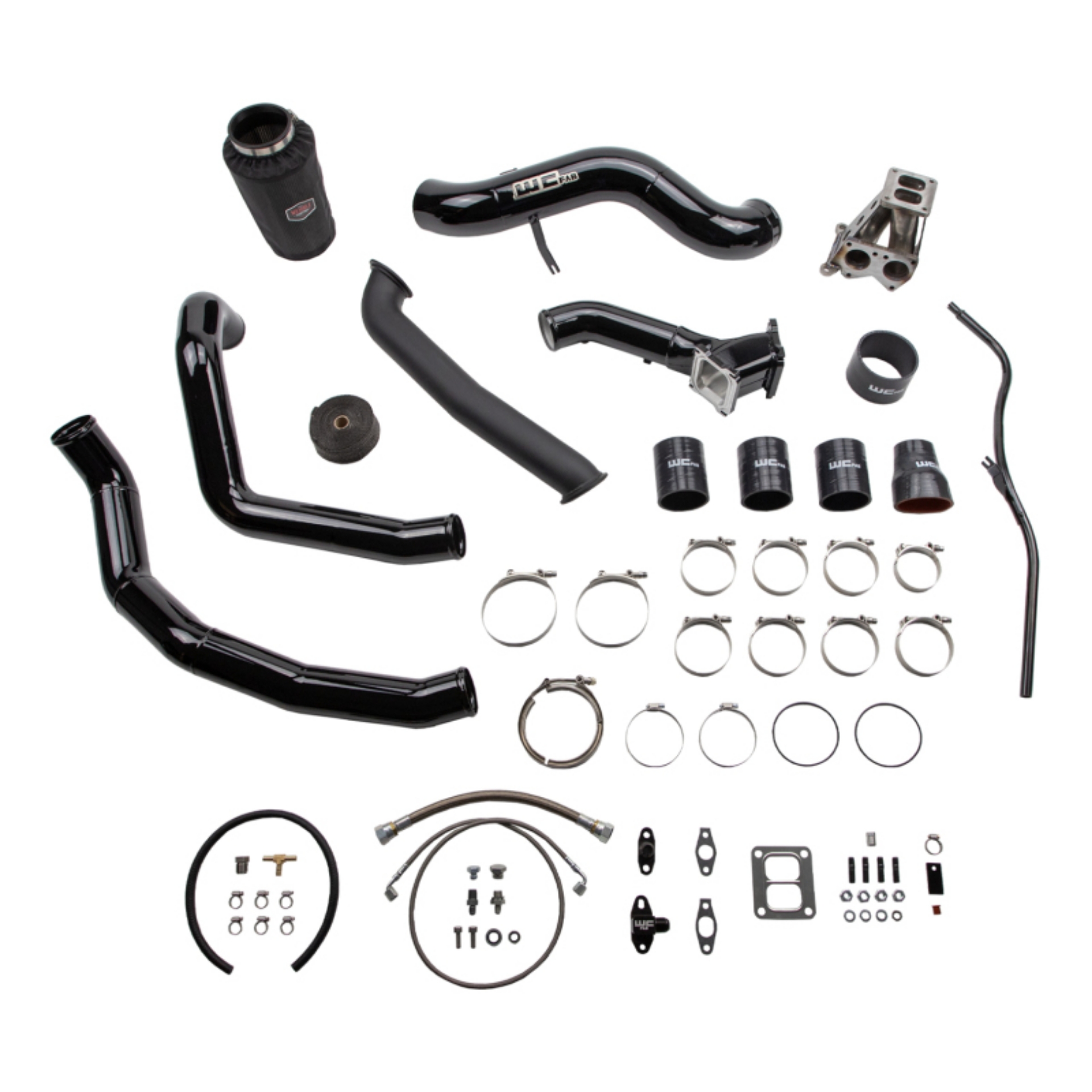Picture of Wehrli 01-04 Chevrolet 6-6L LB7 Duramax S300 Turbo Install Kit No Turbo - Candy Teal