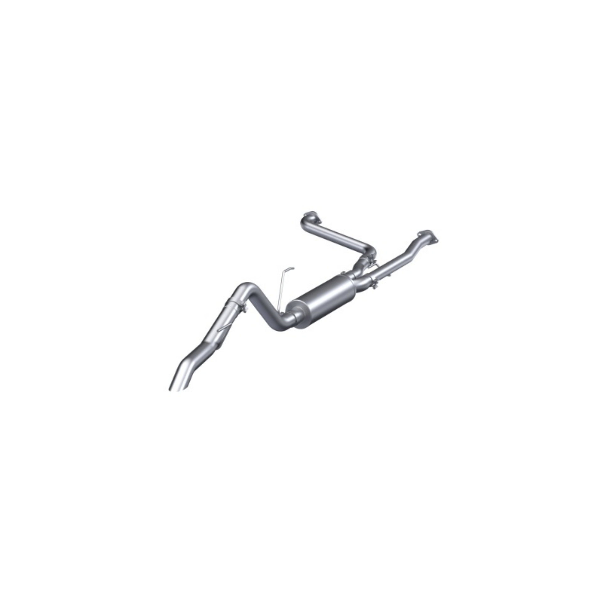 Picture of MBRP 22-23 Nissan Frontier 3-8L 3in Tip 3in Cat Back Turndown Exit Street Profile - T304