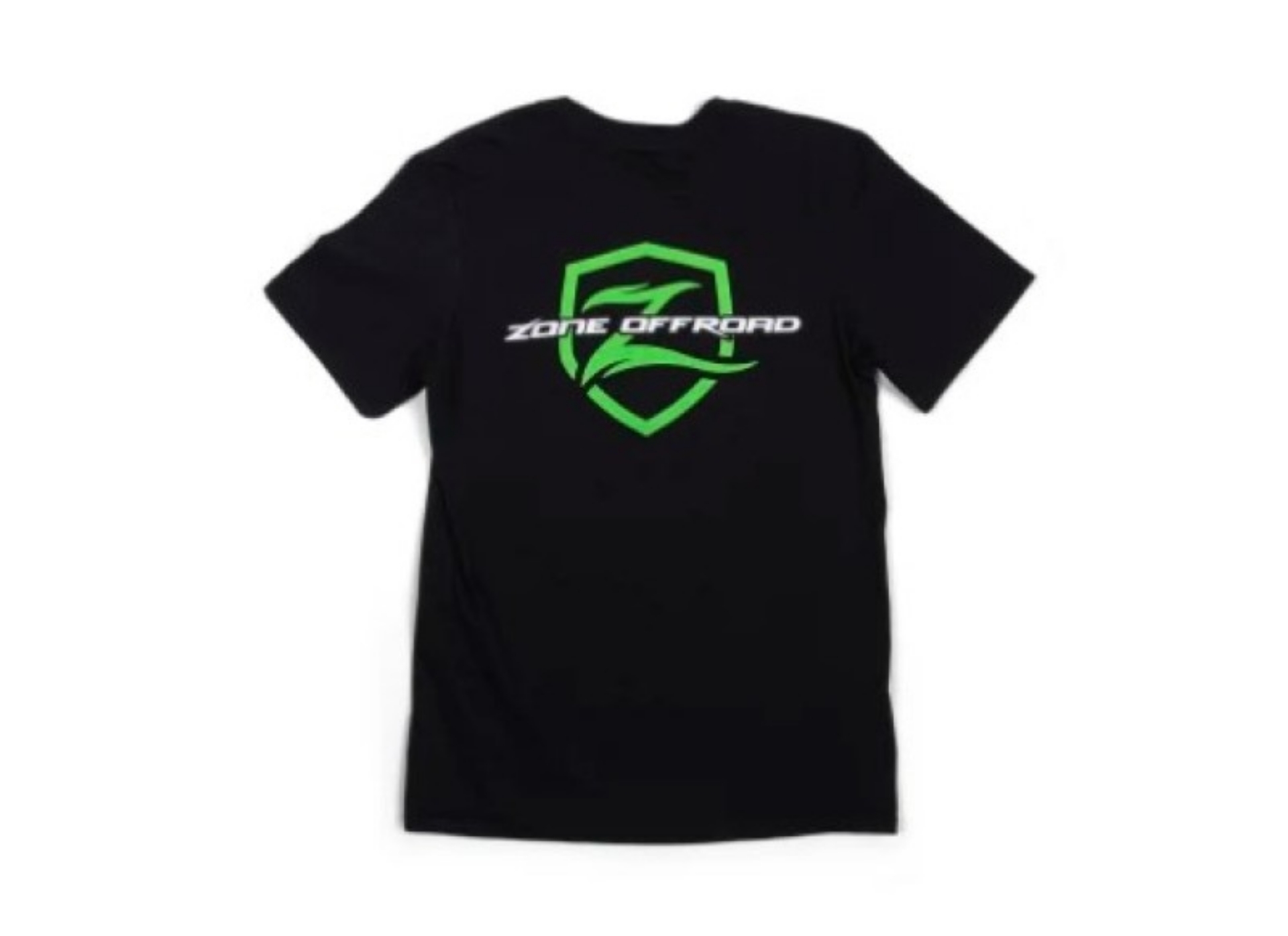 Picture of Zone Offroad Black Premium Cotton T-Shirt - Green Logo - M