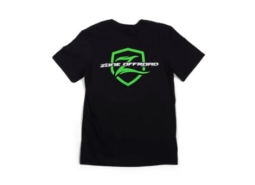Picture of Zone Offroad Black Premium Cotton T-Shirt - Green Logo - M