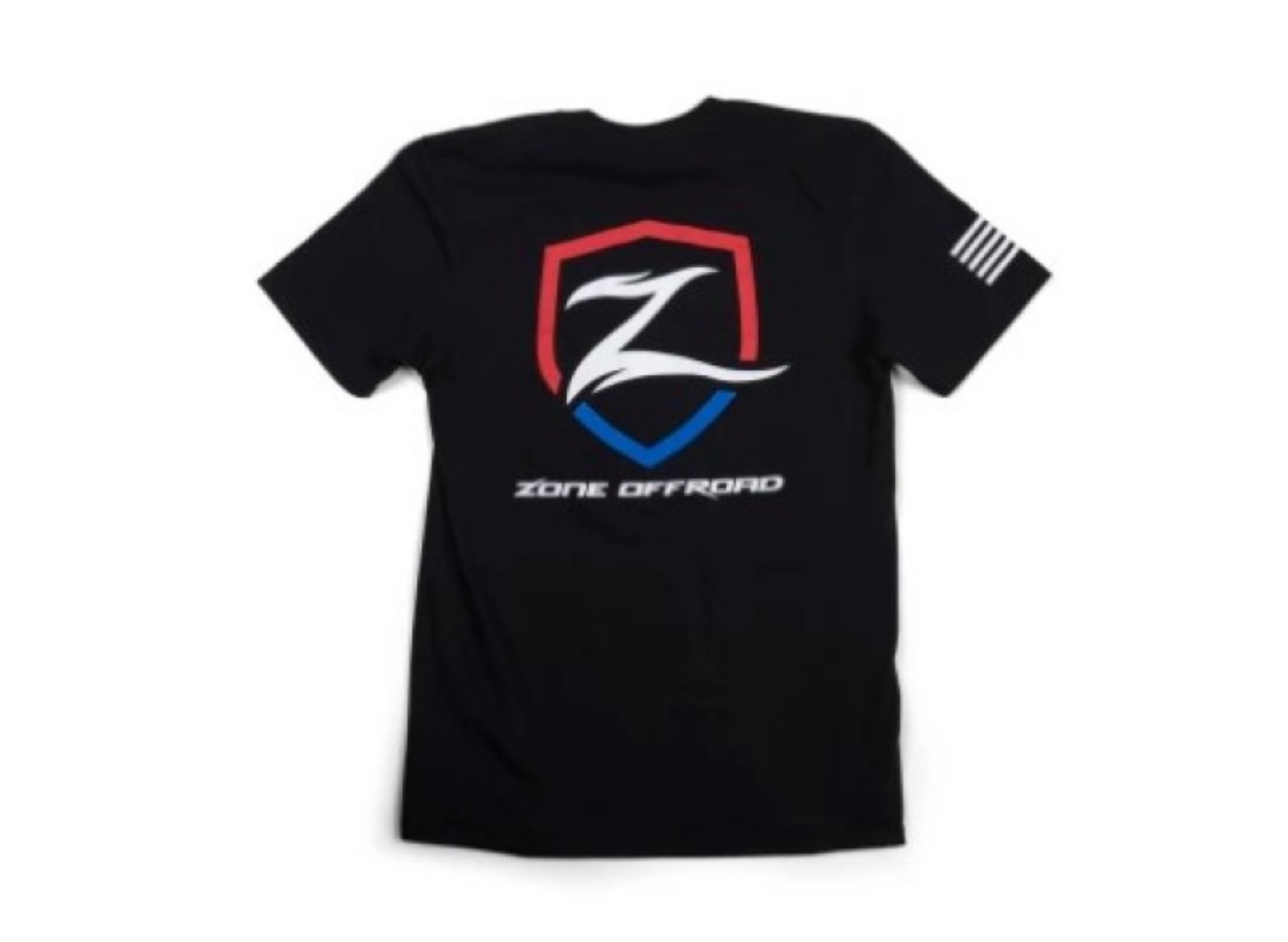 Picture of Zone Offroad Black Premium Cotton T-Shirt w- Patriotic Zone Logos - Medium