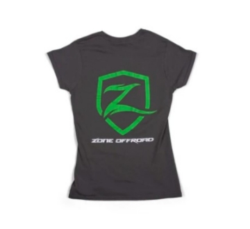 Picture of Zone Offroad Charcoal Gray Premium Cotton T-Shirt w- Zone Offroad Logo - Womens - Medium