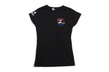 Picture of Zone Offroad Black Premium Cotton T-Shirt w- Patriotic Zone Logos - Womens - S