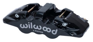 Picture of Wilwood Caliper - Aero4-DS Forged Four-Piston Caliper Black 1-12in Piston 1-10in Rotor - Black