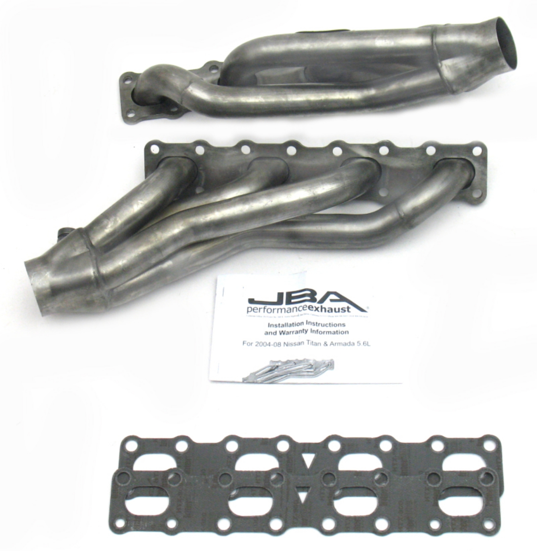 Picture of JBA 04-15 Nissan 5-6L VK56DE Oval Port 1-5-8in Primary Raw 409SS Cat4Ward Header