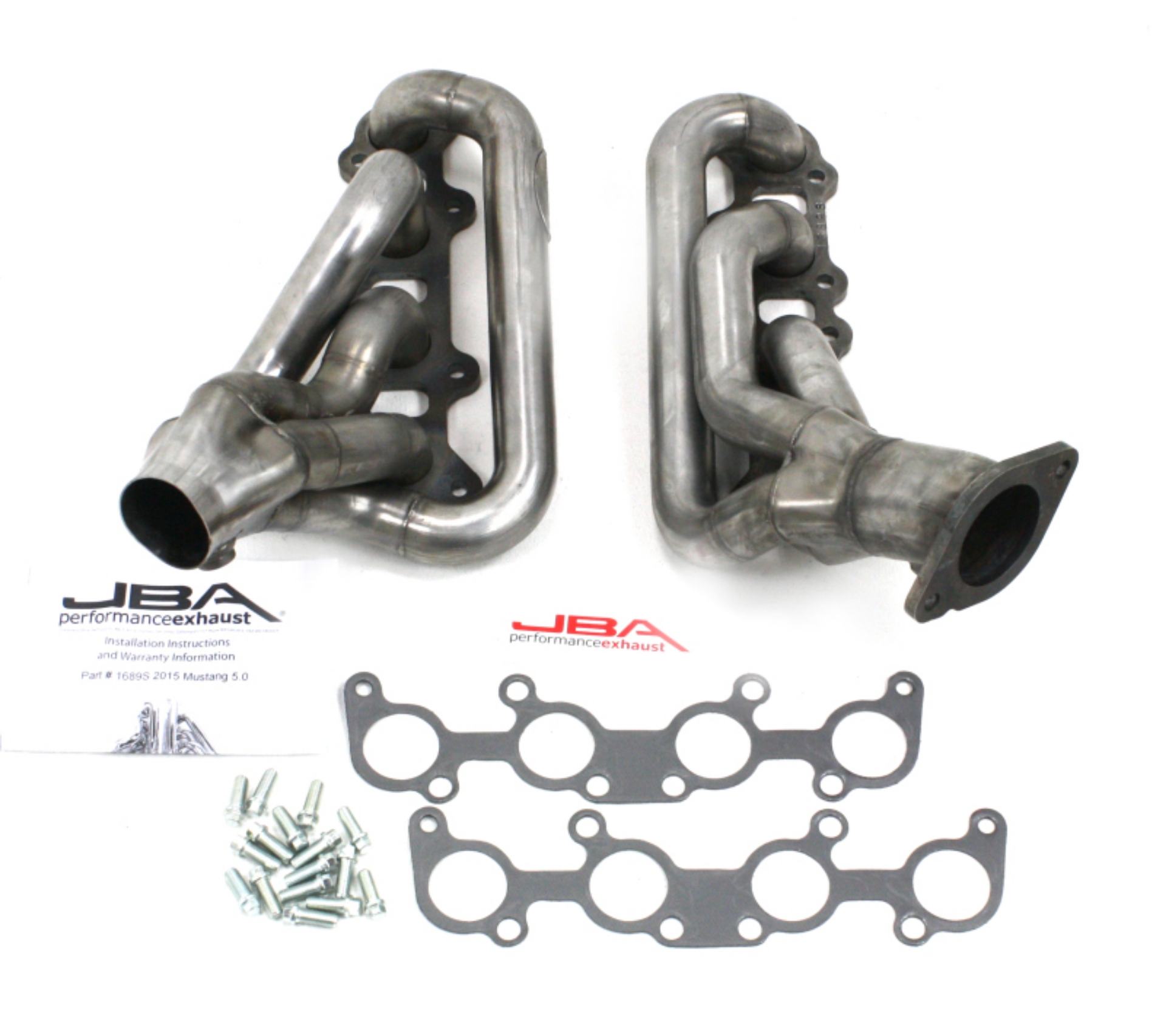 Picture of JBA 15-20 Ford Mustang 5-0L Coyote 1-3-4in Primary Raw 409SS Cat4Ward Header