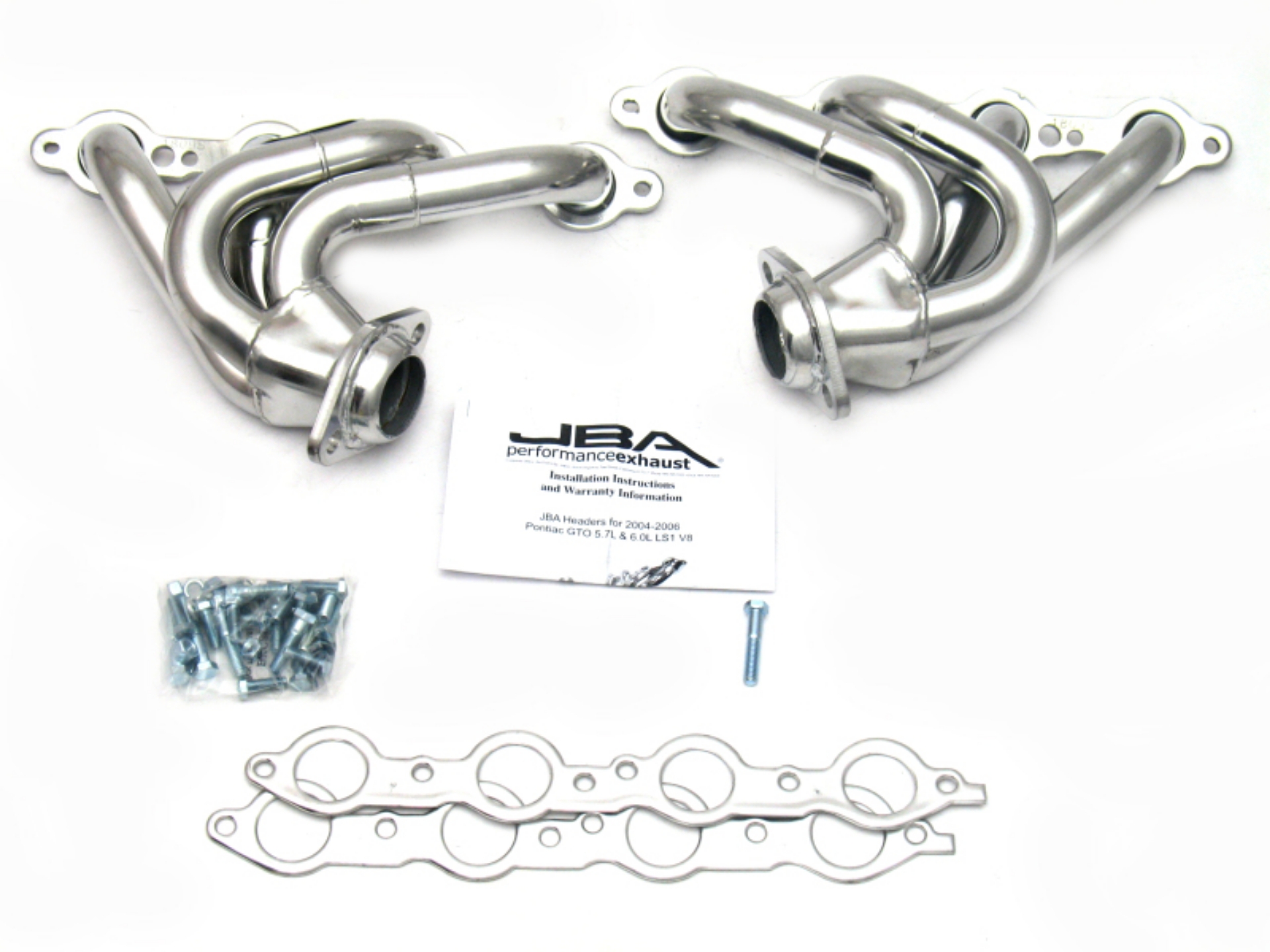 Picture of JBA 04-06 Pontiac GTO 5-7-6-0L LS 1-5-8in Primary Silver Ctd Cat4Ward Header