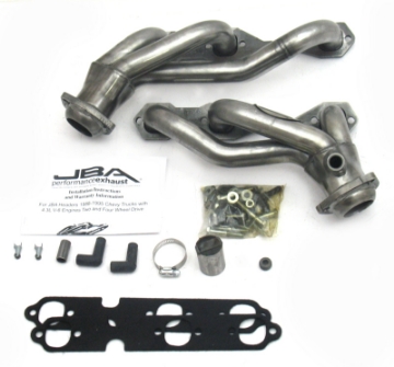 Picture of JBA 88-95 GM Truck 4-3L V6 w-o A-I-R- Injection 1-1-2in Primary Raw 409SS Cat4Ward Header