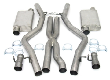 Picture of JBA 08-14 Dodge Challenger SRT8 6-1L-6-4L 409SS Dual Rear Exit Cat-Back Exhaust