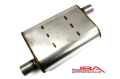 Picture of JBA Universal Chambered Style 304SS Muffler 13x9-75x4 2in Inlet Diameter Offset-Offset