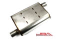 Picture of JBA Universal Chambered Style 304SS Muffler 13x9-75x4 2in Inlet Diameter Offset-Offset
