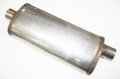 Picture of JBA Universal Straight-Through Style 304SS Muffler 18x8x5 2-5in Inlet Diameter Offset-Center