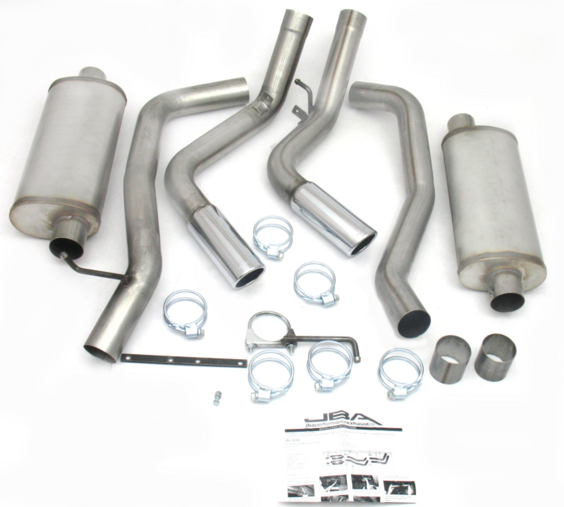 Picture of JBA 01-06 Chevrolet Silverado 2500-3500 HD 6-0-8-1L 409SS Pass Side Dual Exit Cat-Back Exhaust