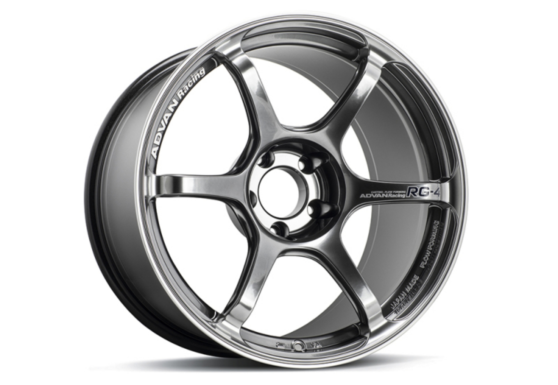 Picture of Advan RG-4 18x8-5 +44 5-114-3 Racing Hyper Black & Ring Wheel