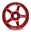 Picture of Advan TC4 18x8 +47 5-100 Racing Candy Red & Ring Wheel