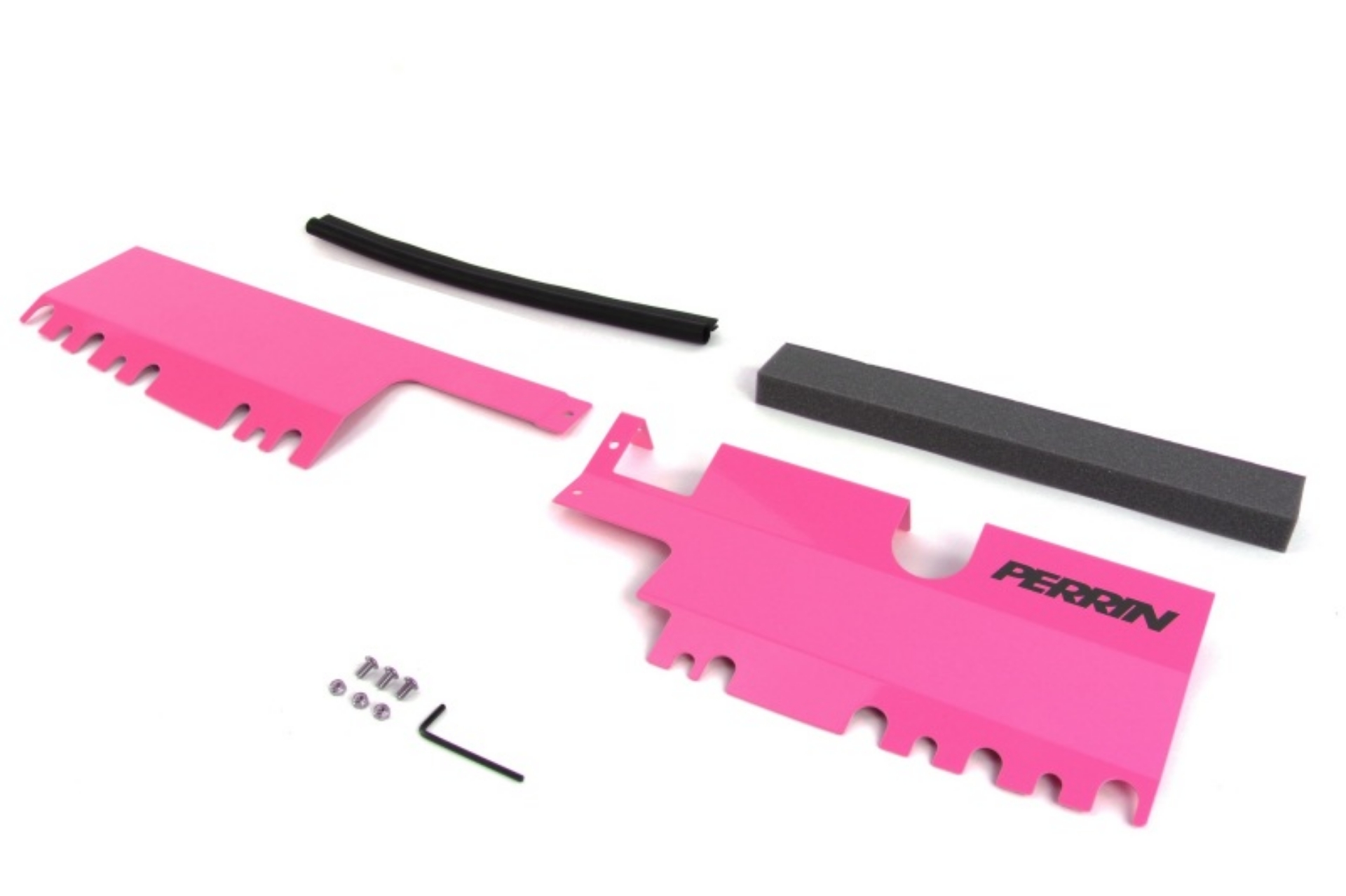 Picture of PERRIN 15-21 Subaru WRX-STI Radiator Shroud With OEM Intake Scoop - Hyper Pink
