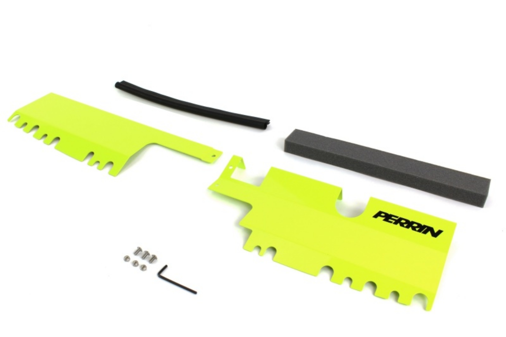 Picture of PERRIN 15-21 Subaru WRX-STI Radiator Shroud With OEM Intake Scoop - Neon Yellow