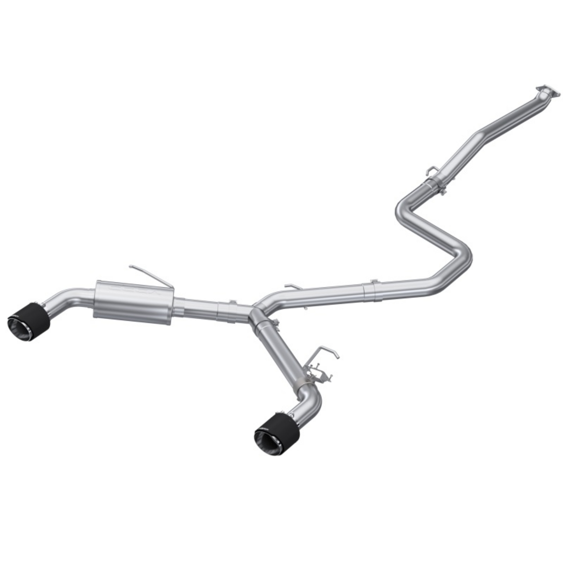 Picture of MBRP 22-23 Hyundai Elantra N 2-0L Turbo T304  5in OD CF Tips Dual Outlet 3in Cat Back Exhaust