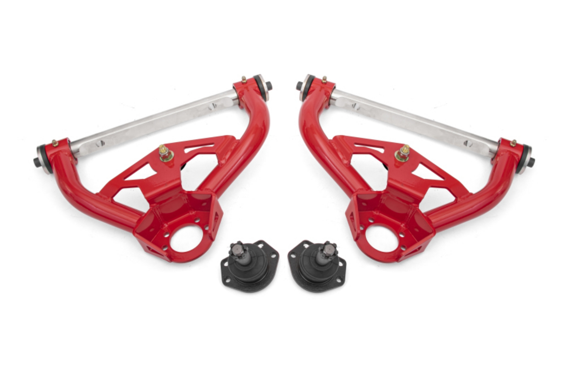 Picture of BMR 78-87 GM G-Body Non-Adjustable Upper A-Arms Delrin 0-5in Tall Ball Joint - Red