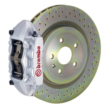 Picture of Brembo SS Rear GT BBK 4 Piston Cast 365x28 1pc Rotor Drilled-Silver