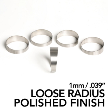 Picture of Ticon Industries 2-0in 45 Degree 2D CLR 1mm--039in Wall Polished Titanium Pie Cuts - 5pk