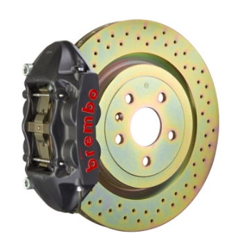 Picture of Brembo SS Rear GTS BBK 4 Piston Cast 365x28 1pc Rotor Drilled-Black HA