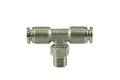 Picture of Turbosmart 1-8 NPT to TEE 1-4 Pushloc Stainless Steel