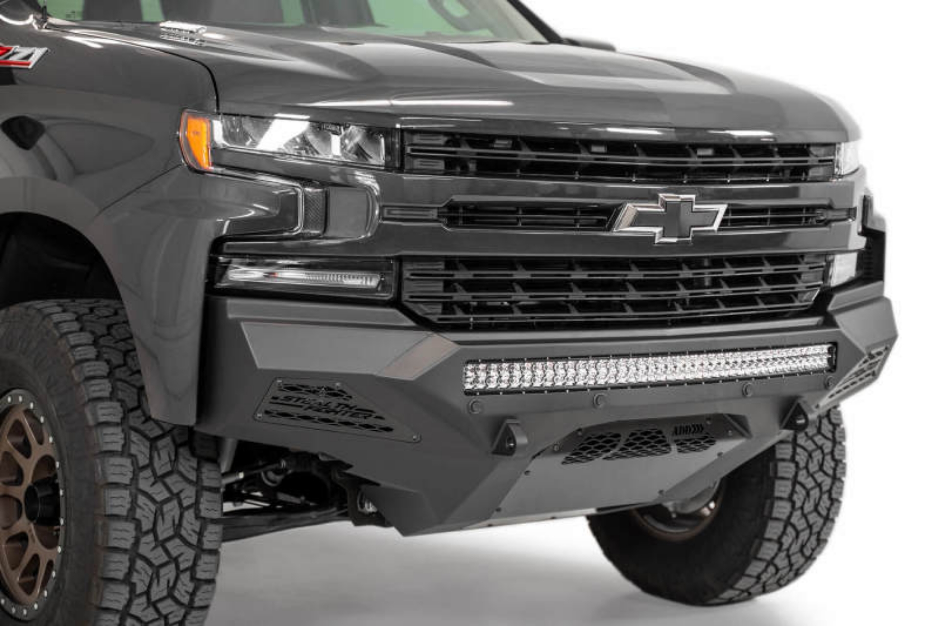 Picture of Addictive Desert Designs 19-21 Chevy Silverado 1500 Stealth Fighter Front Bumper