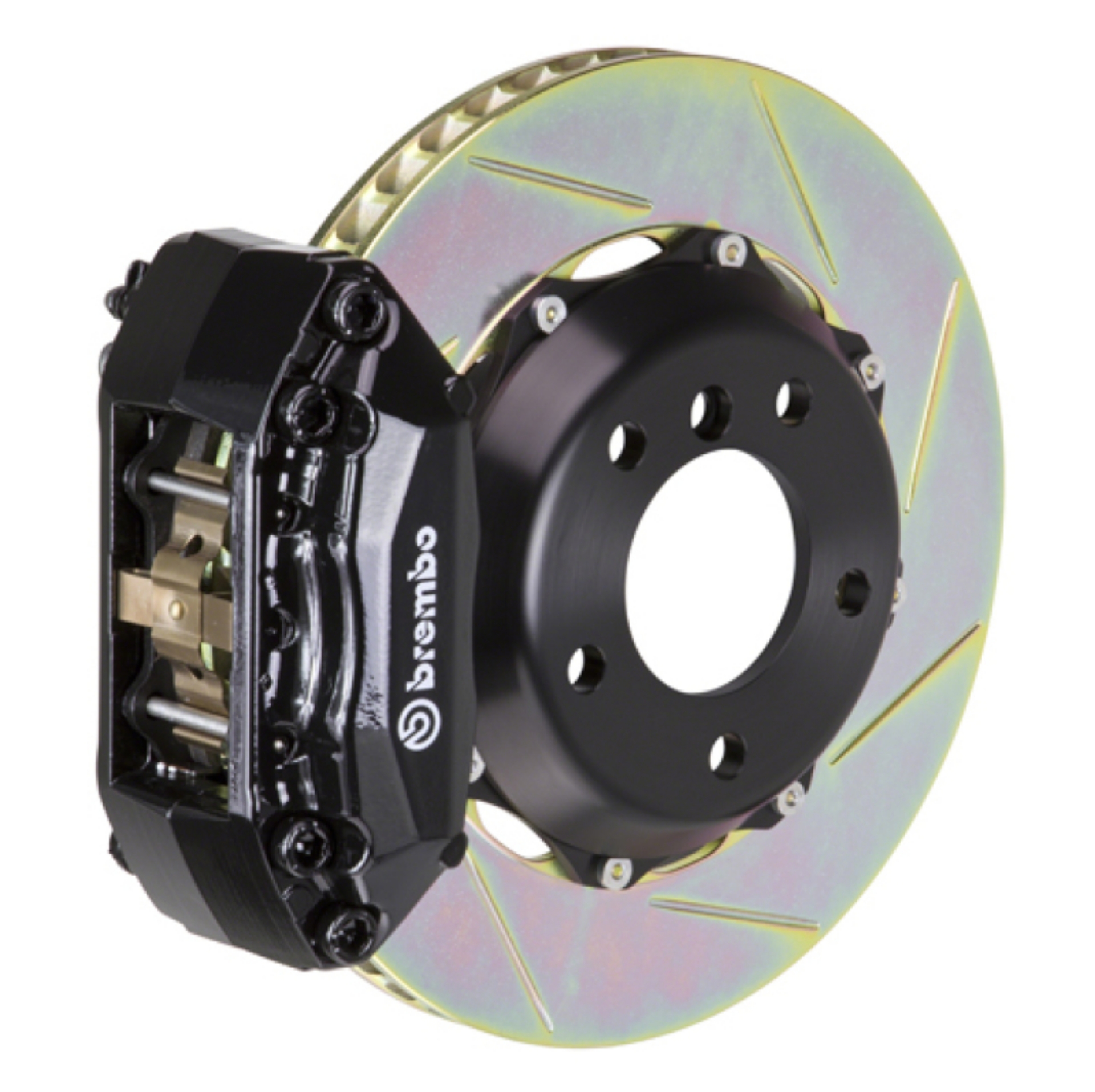 Picture of Brembo 04-11 RX-8 Front GT BBK 4 Piston Cast 2pc 328x28 2pc Rotor Slotted Type-1-Black