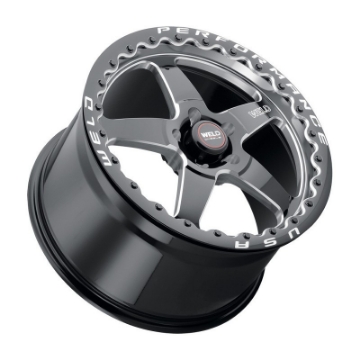 Picture of Weld S904 20x10-5 Ventura Beadlock 5x127 ET38 BS7-25 Gloss BLK MIL DIA 71-5