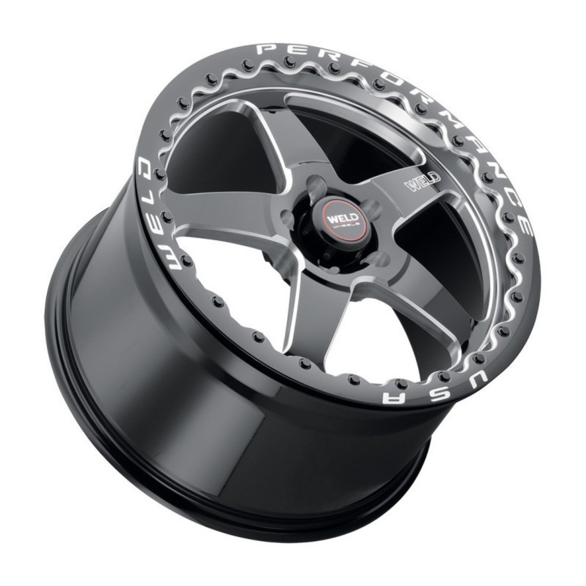 Picture of Weld S904 18x10 Ventura Beadlock 5x112 ET40 BS7-1 Gloss BLK MIL DIA 78-1