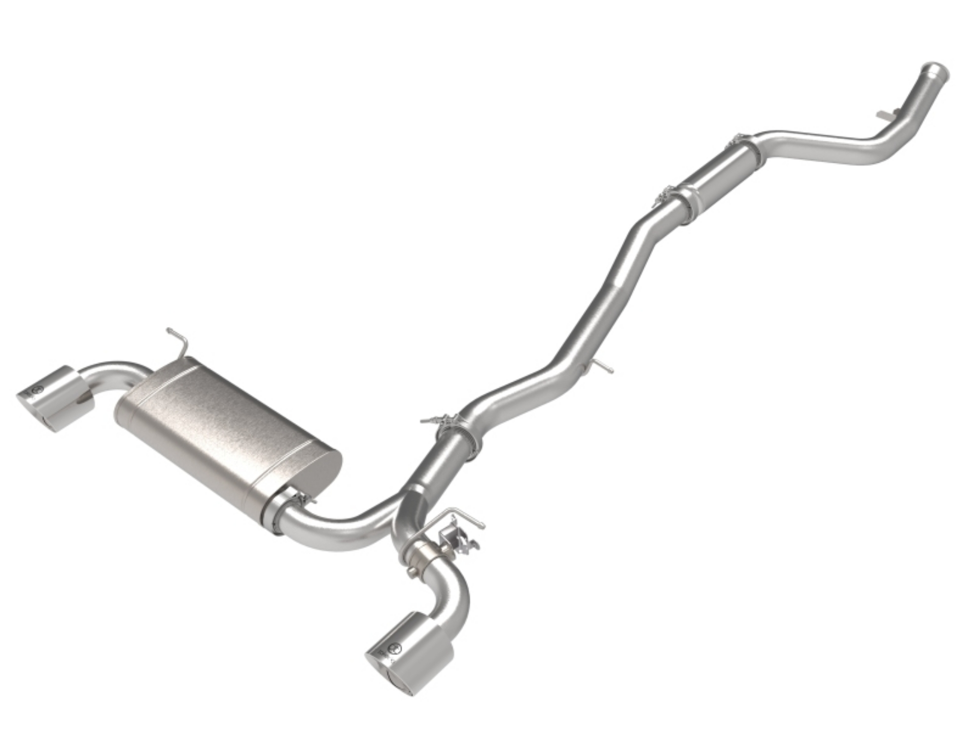 Picture of aFe POWER Takeda 2021 Toyota Supra 2-0L t 2-5in-3in 304 SS CB Exhaust w- Polished Tips