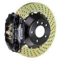 Picture of Brembo 04-08 S4-06-08 A4 Rear GT BBK 4 Piston Cast 2pc 345x28 2pc Rotor Drilled-Black