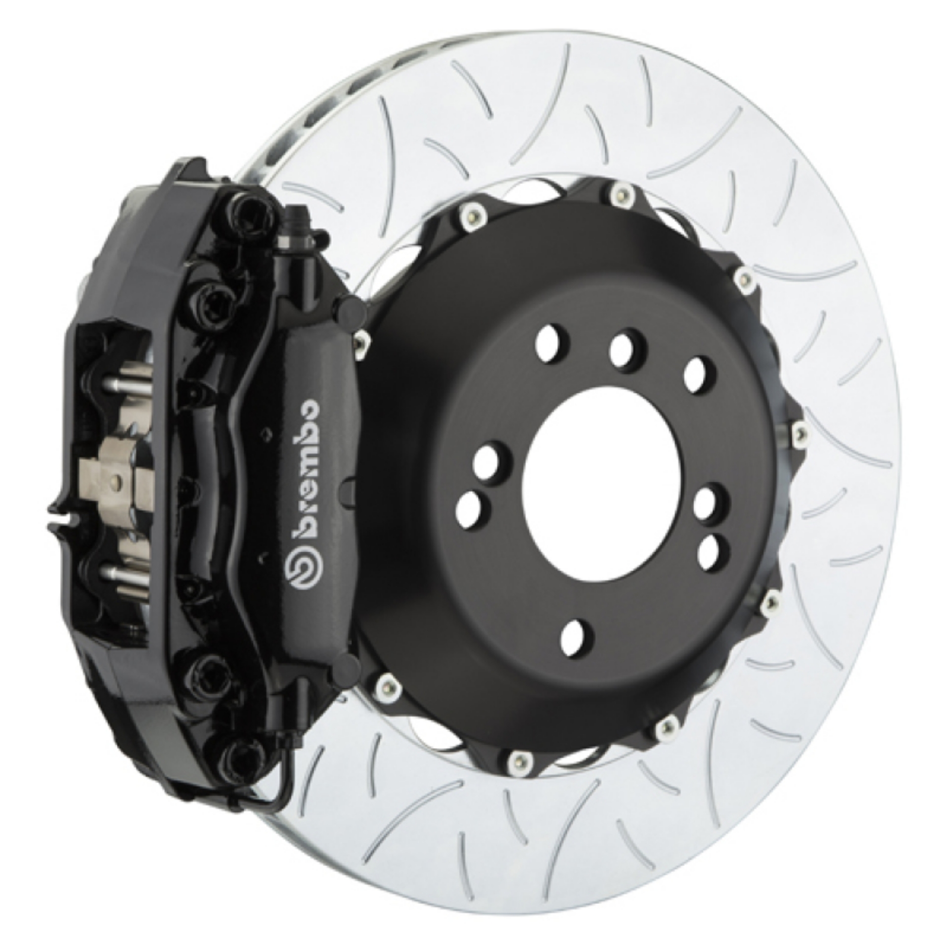 Picture of Brembo 97-04 Corvette C5 Rear GT BBK 4 Piston Cast 2pc 345x28 2pc Rotor Slotted Type-3-Red