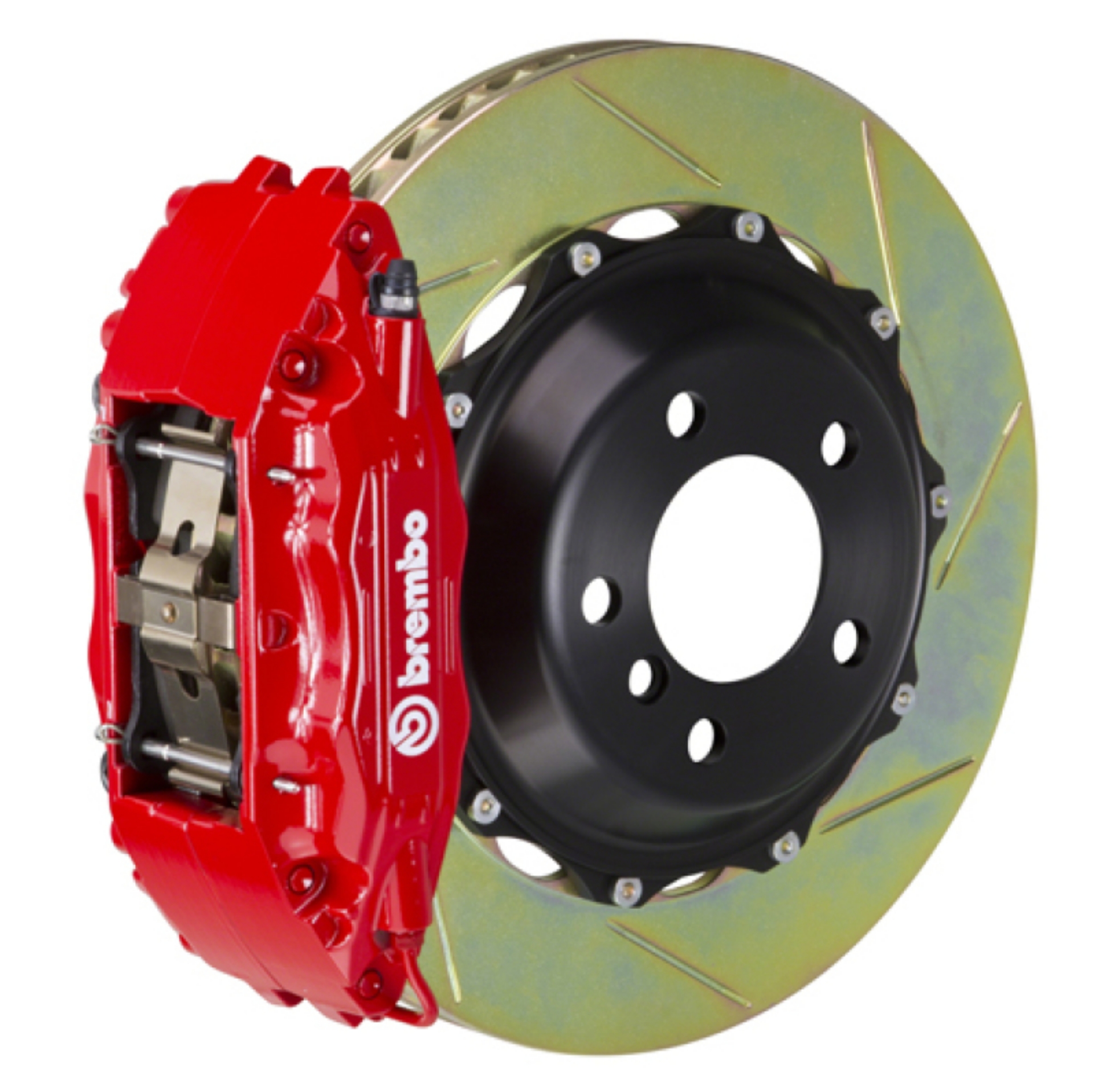 Picture of Brembo 00-03 M5-97-03 5-Series Front GT BBK 4 Piston Cast 2pc 355x32 2pc Rotor Slotted Type1-Red