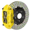 Picture of Brembo 99-07 Lancer Evo VI-VII-VIII-IX Rear GT BBK 4 Piston Cast 328x28 2pc Rotor Drilled- Yellow