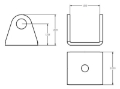 Picture of Ridetech Rod End Bracket 1-3-4 Wide