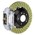 Picture of Brembo 97-04 986 Boxster Rear GT BBK 4 Piston Cast 345x28 2pc Rotor Drilled-Silver