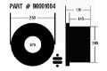 Picture of Ridetech 1-7in Wide Poly Bushing 7-8in ID