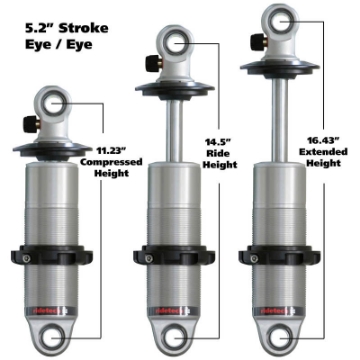 Picture of Ridetech HQ Series CoilOver Shock 5-2in Travel 2-5in Coil Eye-Eye Mounting 11-225inx16-425in