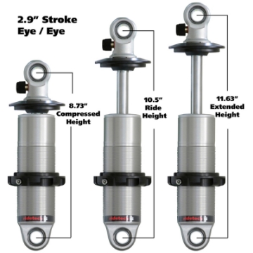 Picture of Ridetech HQ Series CoilOver Shock 2-9in Travel 2-5in Coil Eye-Eye Mounting 8-725inx11-625in