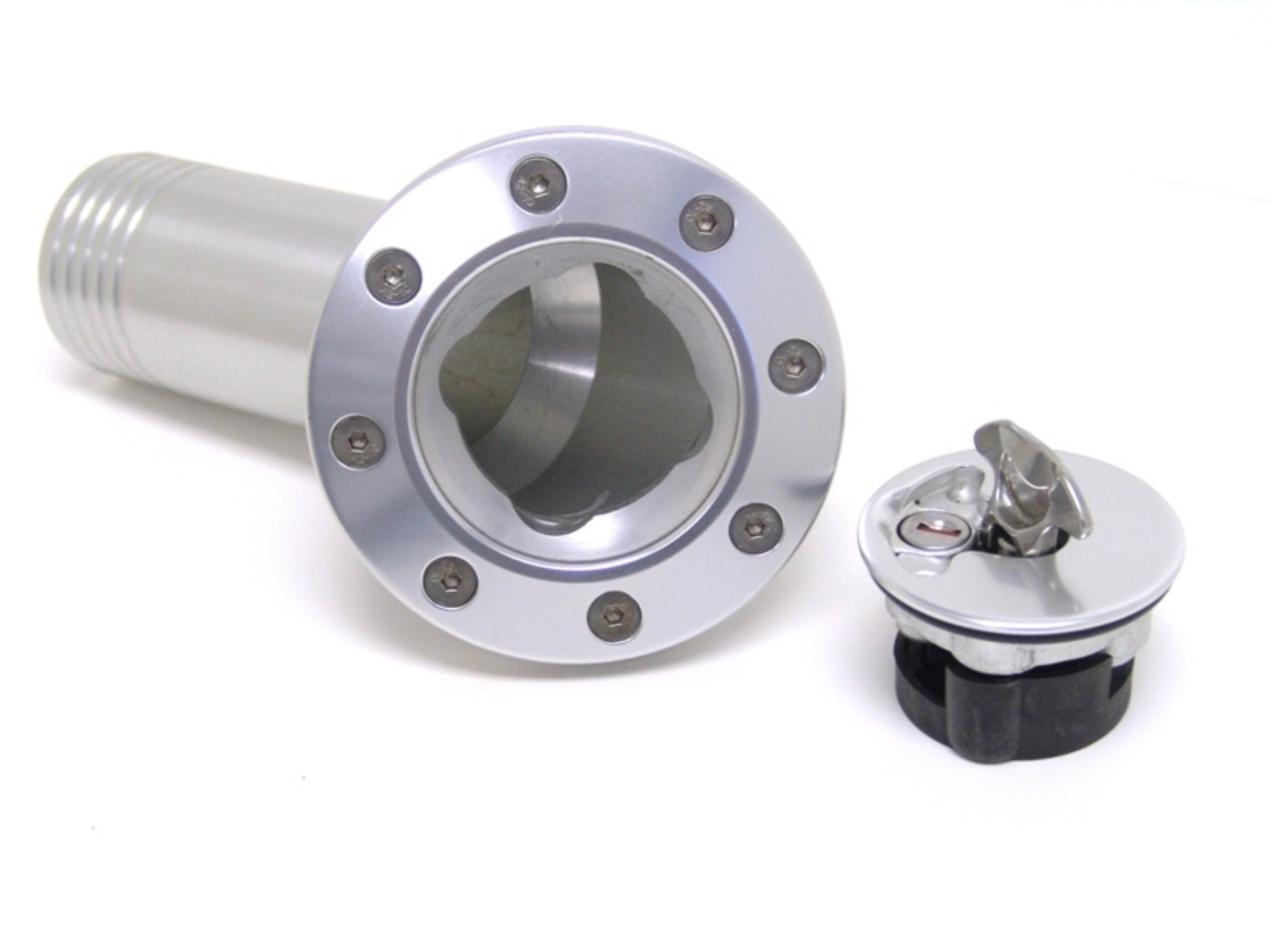 Picture of Ridetech 66-67 Chevy Nova Locking Gas Cap Clear Anodized