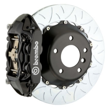 Picture of Brembo 03-07 Cayenne-S-Turbo Rr GT BBK 4Pis Cast 380x28 2pc Rotor Slotted Type3-Black