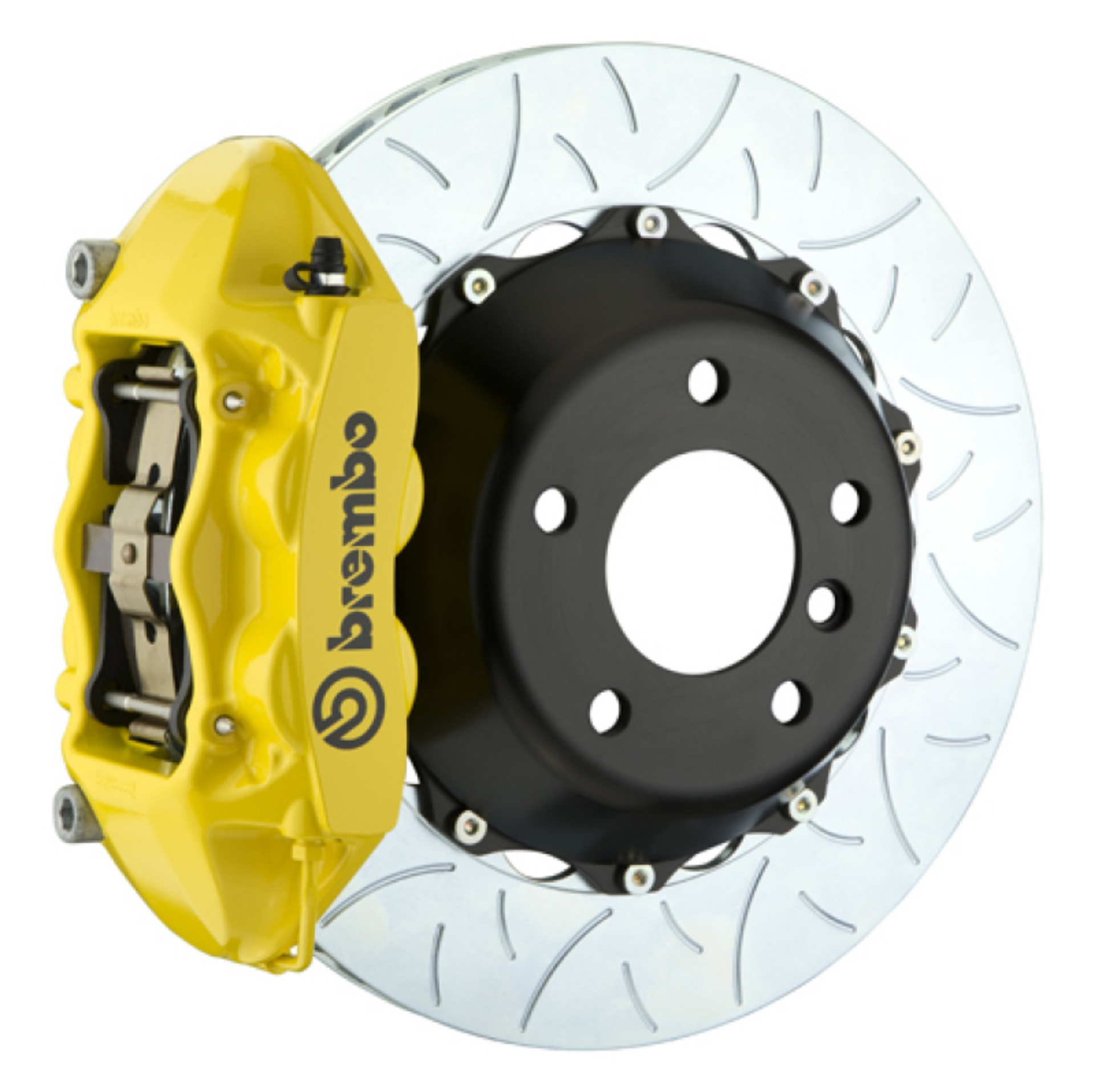 Picture of Brembo 02-07 Spyder-04-07 GranSport Rear GT BBK 4 Pist Cast 380x28 2pc Rotor Slotted Type3- Yellow